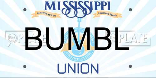 BUMBL Mississippi License Plate