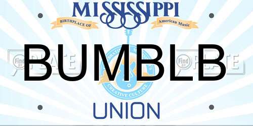BUMBLB Mississippi License Plate