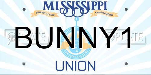 BUNNY1 Mississippi License Plate