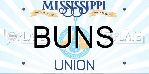 BUNS Mississippi License Plate