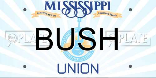 BUSH Mississippi License Plate