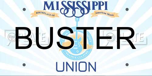 BUSTER Mississippi License Plate