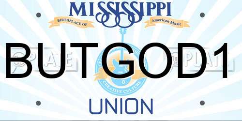 BUTGOD1 Mississippi License Plate