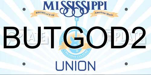 BUTGOD2 Mississippi License Plate