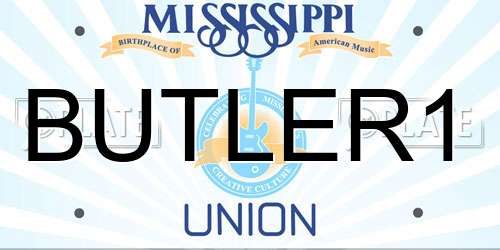 BUTLER1 Mississippi License Plate