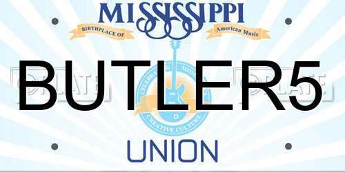 BUTLER5 Mississippi License Plate