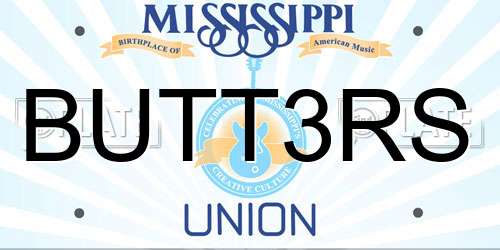 BUTT3RS Mississippi License Plate