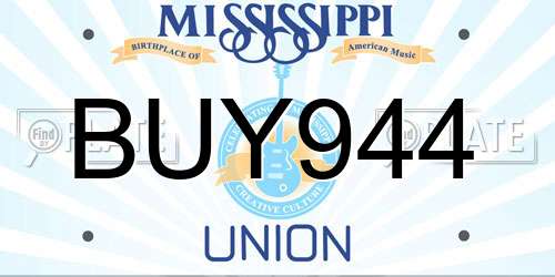 BUY944 Mississippi License Plate