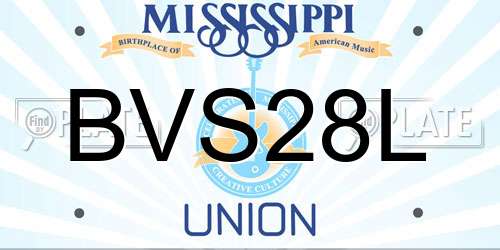 BVS28L Mississippi License Plate