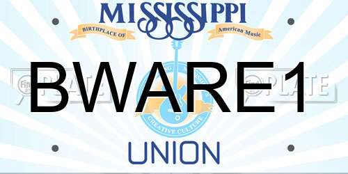 BWARE1 Mississippi License Plate