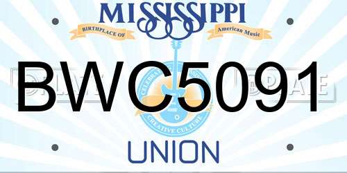 BWC5091 Mississippi License Plate