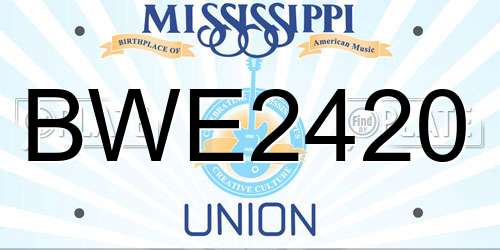 BWE2420 Mississippi License Plate
