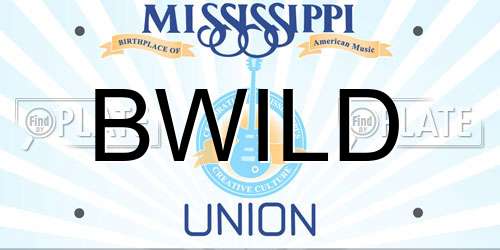BWILD Mississippi License Plate