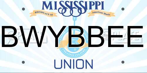 BWYBBEE Mississippi License Plate