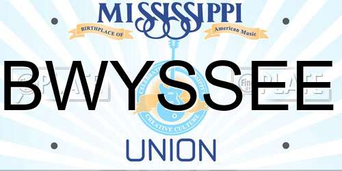 BWYSSEE Mississippi License Plate