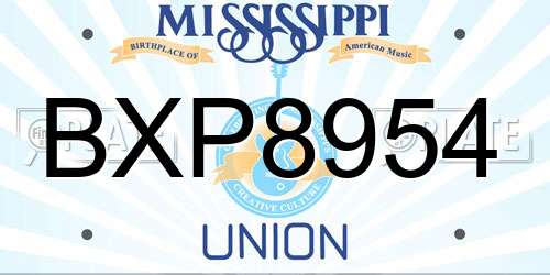 BXP8954 Mississippi License Plate