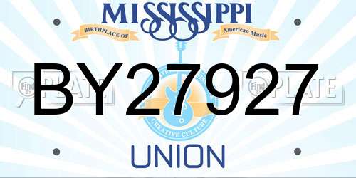 BY27927 Mississippi License Plate