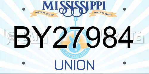 BY27984 Mississippi License Plate