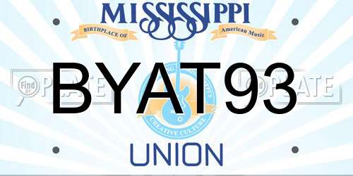 BYAT93 Mississippi License Plate