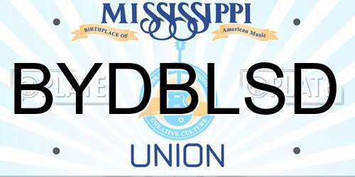 BYDBLSD Mississippi License Plate
