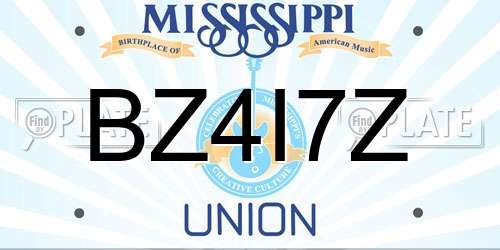 BZ4I7Z Mississippi License Plate