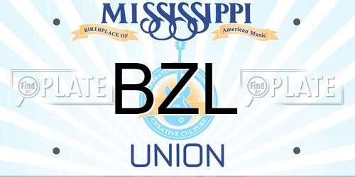 BZL Mississippi License Plate