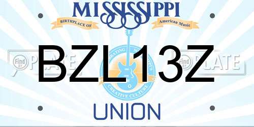 BZL13Z Mississippi License Plate