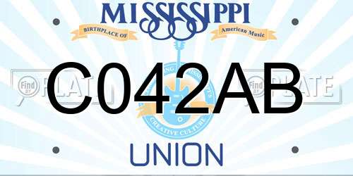 C042AB Mississippi License Plate