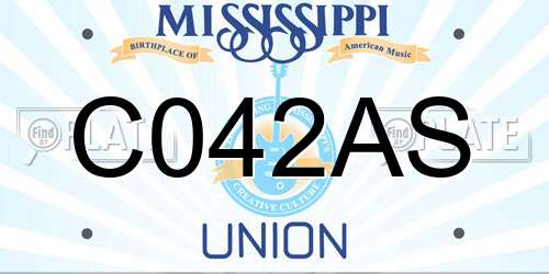 C042AS Mississippi License Plate