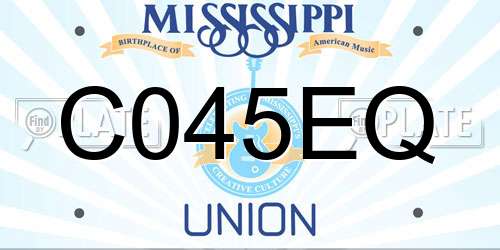 C045EQ Mississippi License Plate