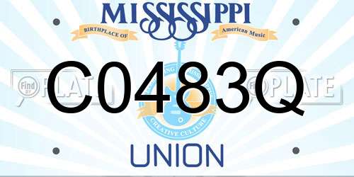 C0483Q Mississippi License Plate