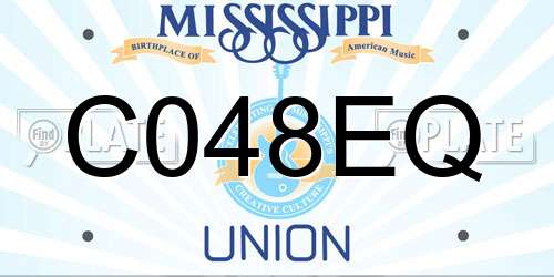 C048EQ Mississippi License Plate