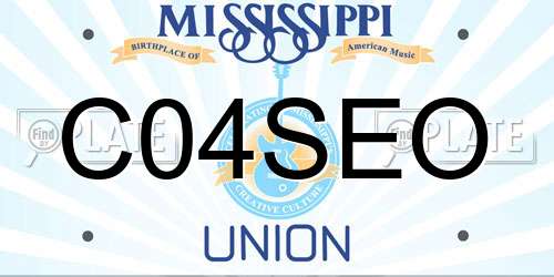 C04SEO Mississippi License Plate