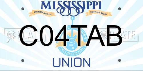 C04TAB Mississippi License Plate