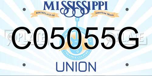 C05055G Mississippi License Plate
