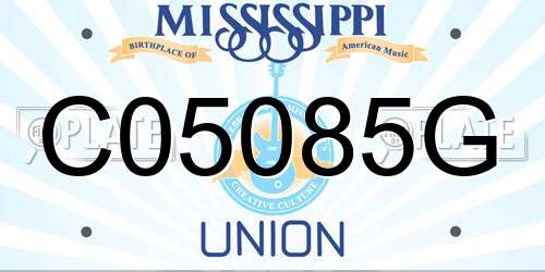 C05085G Mississippi License Plate
