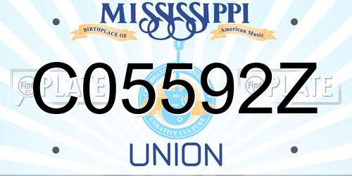 C05592Z Mississippi License Plate