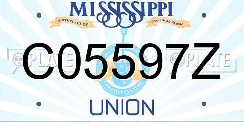 C05597Z Mississippi License Plate
