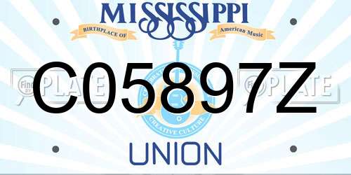 C05897Z Mississippi License Plate