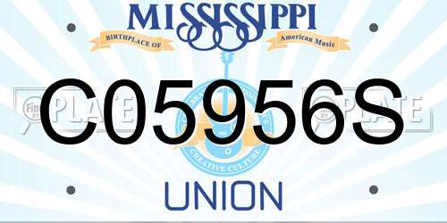 C05956S Mississippi License Plate