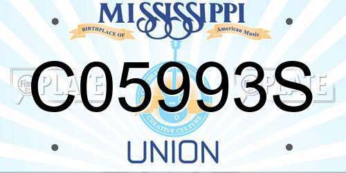 C05993S Mississippi License Plate