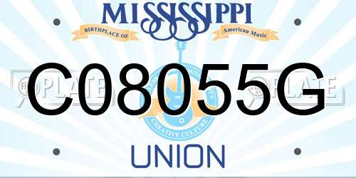 C08055G Mississippi License Plate