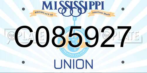 C085927 Mississippi License Plate