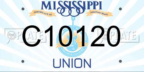 C10120 Mississippi License Plate