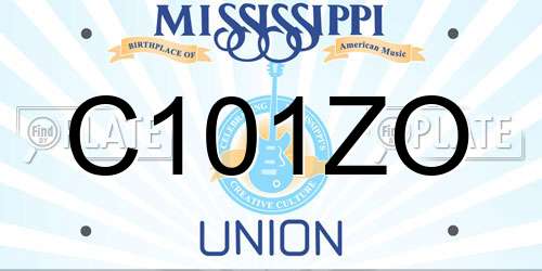 C101ZO Mississippi License Plate