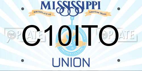 C10ITO Mississippi License Plate