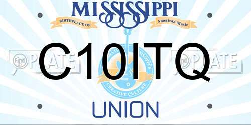 C10ITQ Mississippi License Plate