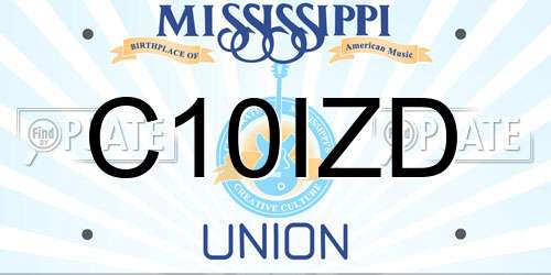 C10IZD Mississippi License Plate