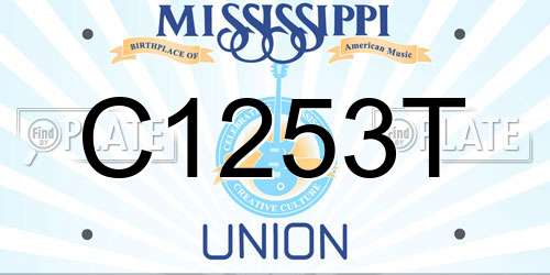 C1253T Mississippi License Plate