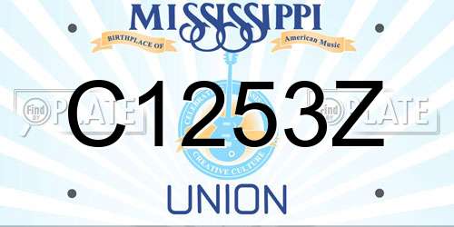 C1253Z Mississippi License Plate